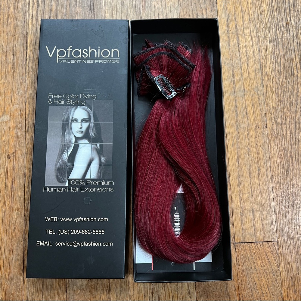 Vp fashion red clip in extensions